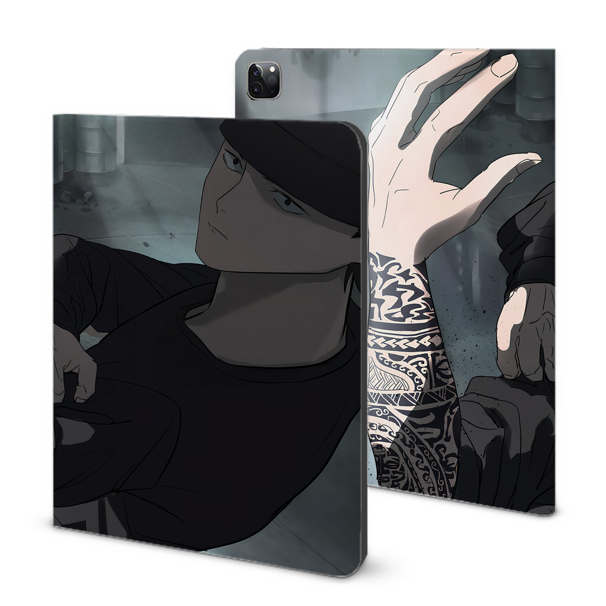 （画像用） 呪術廻戦 Jujutsu Kaisen IPad ケース ブック型 PUレザー TPU 耐衝撃 軽量 薄型 ペン収納なし 全面保護 IPad 各モデル対応